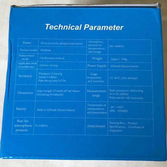 Intell System Black Wrist Electronic Blood Pressure Monitor Digital Display - Picture 6 of 6